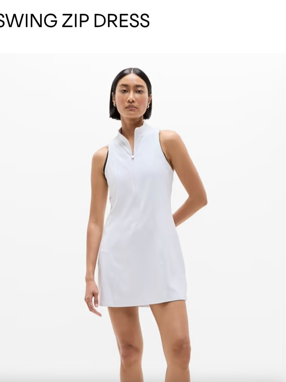 Athleta Women’s White Swing Zip Dress